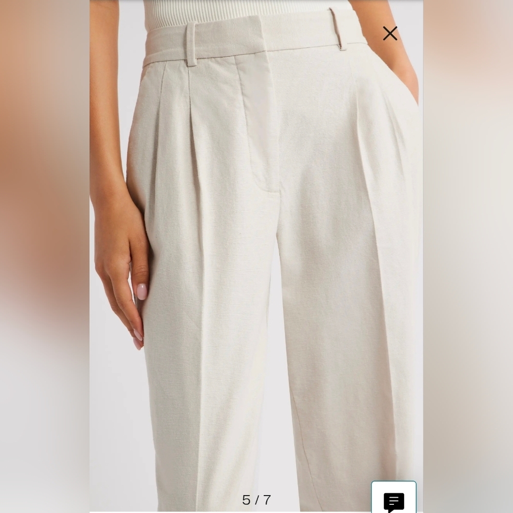 Open Edit Everyday Linen Blend Pants • Grey Moonbeam 2️⃣ - Picture 5 of 11